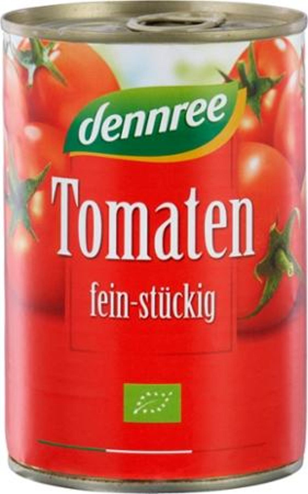 Produktfoto zu dennree Tomaten fein-stückig natur 400g