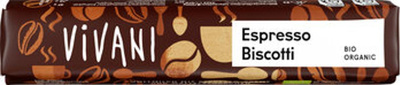 Produktfoto zu Vivani Espresso Biscotti Schokoriegel 40g