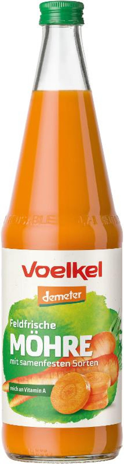 Produktfoto zu Voelkel Möhrensaft feldfrisch 0,7L