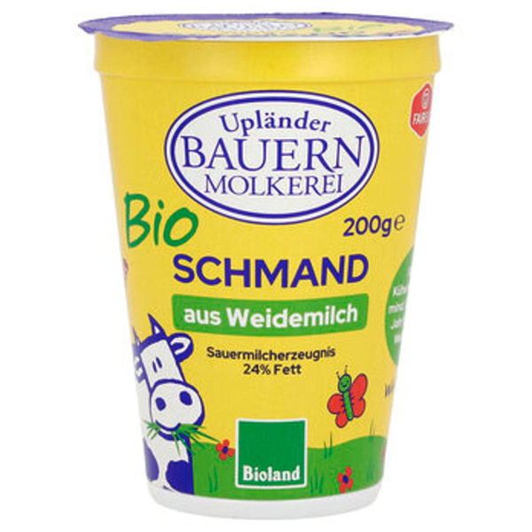 Produktfoto zu Upländer Schmand 24% 200g