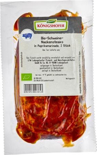 Produktfoto zu Königshofer Schweine-Nackensteak Paprika ca. 300g