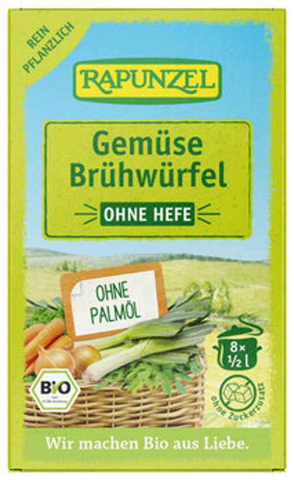 Produktfoto zu Rapunzel Gemüse-Brühwürfel ohne Hefe 80g