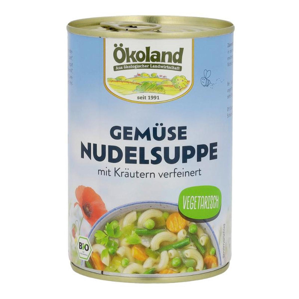 Produktfoto zu Ökoland Gemüse-Nudelsuppe 400g