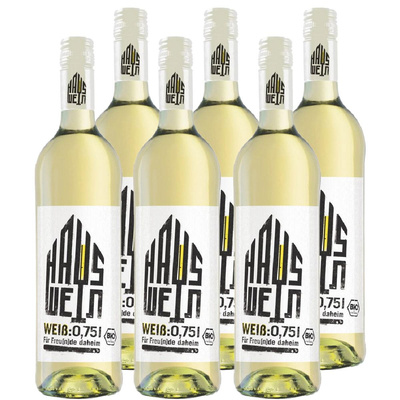 Produktfoto zu Kiste Hauswein weiß 6x0,75L
