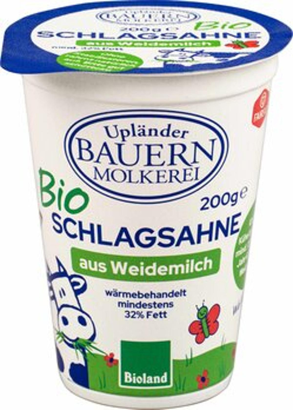 Produktfoto zu Upländer Schlagsahne 32% 200g