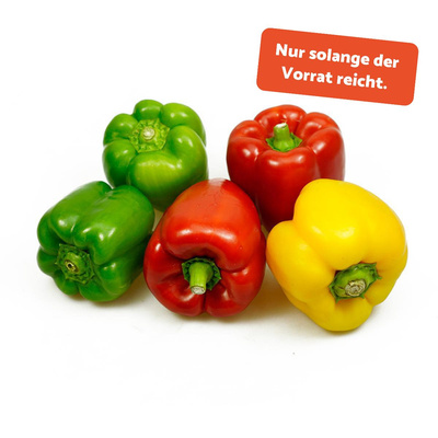 Produktfoto zu Paprika 2. Wahl, alle Farben
