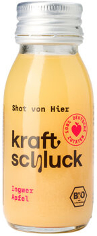 Produktfoto zu Kraftschluck gelber Shot Ingwer-Apfel 60ml