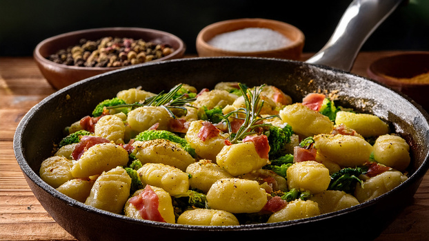 Rezeptbild für Gnocchi-Spitzkohl-Pfanne
