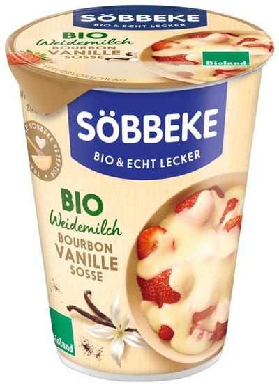 Produktfoto zu Söbbeke Bourbon Vanille Soße mit Sahne 200g