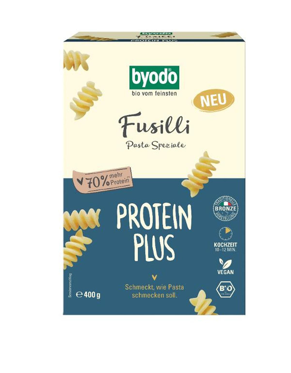 Produktfoto zu Byodo Fusilli Protein Plus 400g