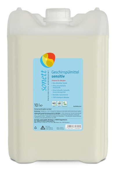Produktfoto zu Sonett Geschirrspülmittel Sensitive 10L
