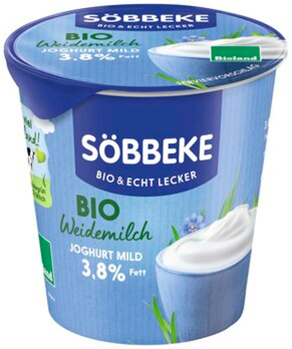 Produktfoto zu Söbbeke Weidemilch Joghurt Natur im Becher 3,8% 150g