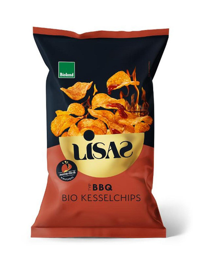 Produktfoto zu Lisas Bio-Kesselchips BBQ 115g