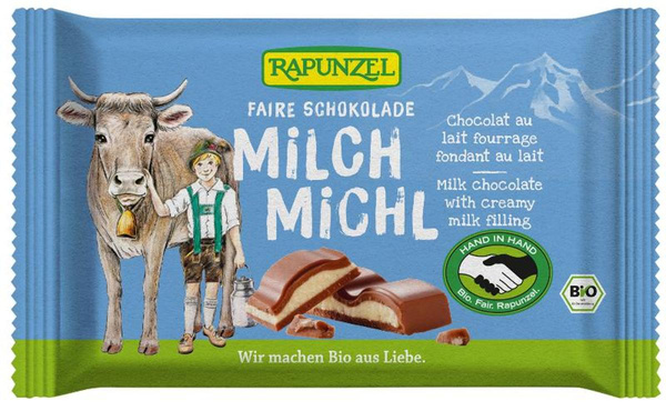 Produktfoto zu Rapunzel Milch Michl Schokolade mit Milchfüllung 100g