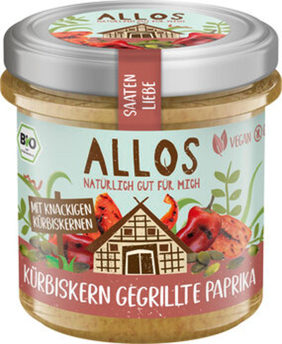 Produktfoto zu Allos Saatenliebe Kürbiskerne gegrillte Paprika 135g