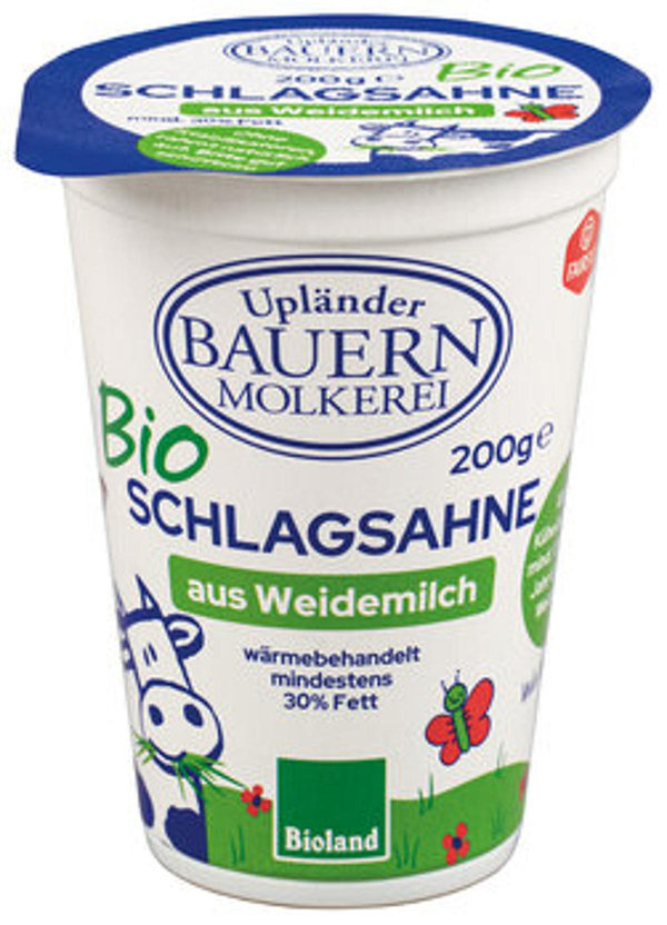 Produktfoto zu Upländer Schlagsahne 32% 200g