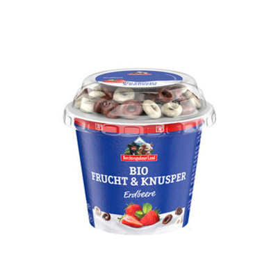 Produktfoto zu Berchtesgadener Land Frucht & Knusper Erdbeere mit Schokokringeln 137g