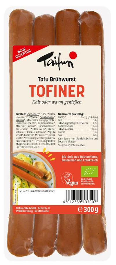 Produktfoto zu Taifun Tofu Wiener 300g