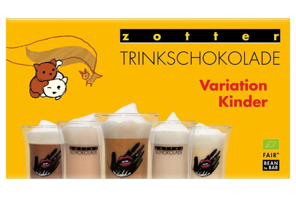 Produktfoto zu Zotter Trinkschokolade Variation Kind 110g