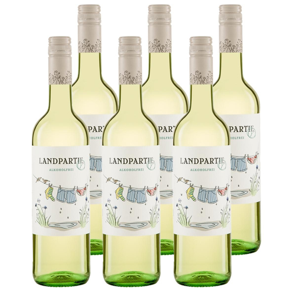 Produktfoto zu Kiste Landpartie weiß alkoholfrei 6x0,75L