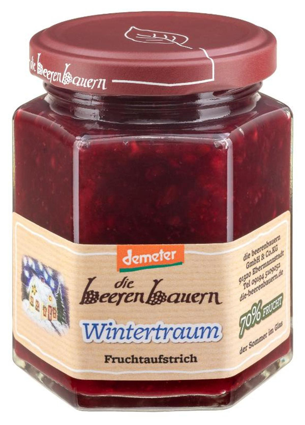 Produktfoto zu Die Beerenbauern Wintertraum Fruchtaufstrich 200g