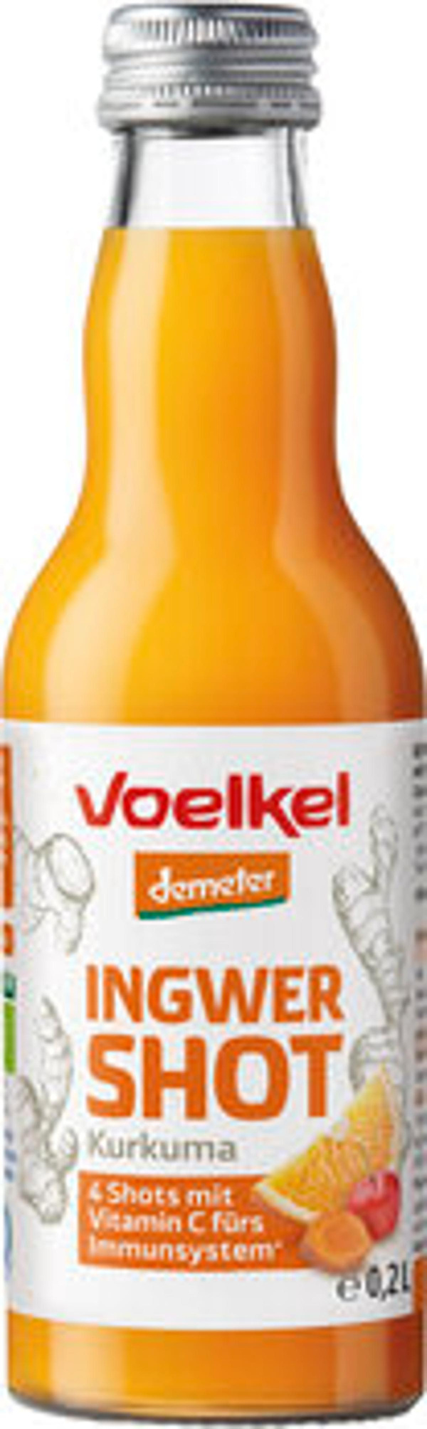 Produktfoto zu Voelkel Shot Ingwer & Kurkuma 0,2L
