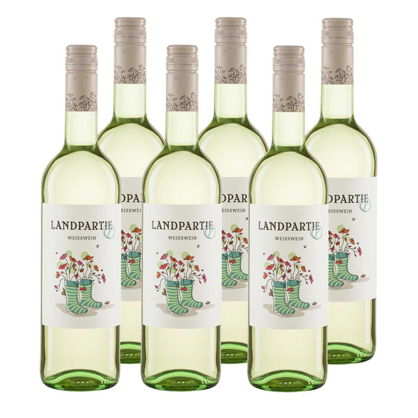 Produktfoto zu Kiste Landpartie weiß 6x0,75L
