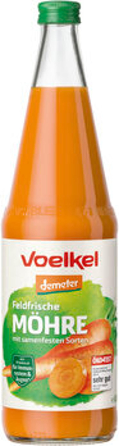 Produktfoto zu Voelkel Möhrensaft feldfrisch 0,7L