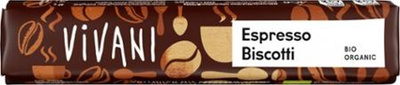 Produktfoto zu Vivani Espresso Biscotti Schokoriegel 40g