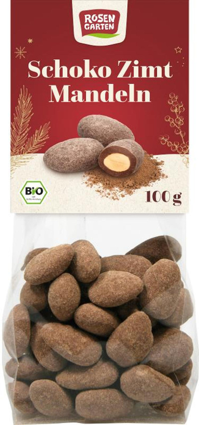 Produktfoto zu Rosengarten Schoko-Zimt-Mandeln 100g