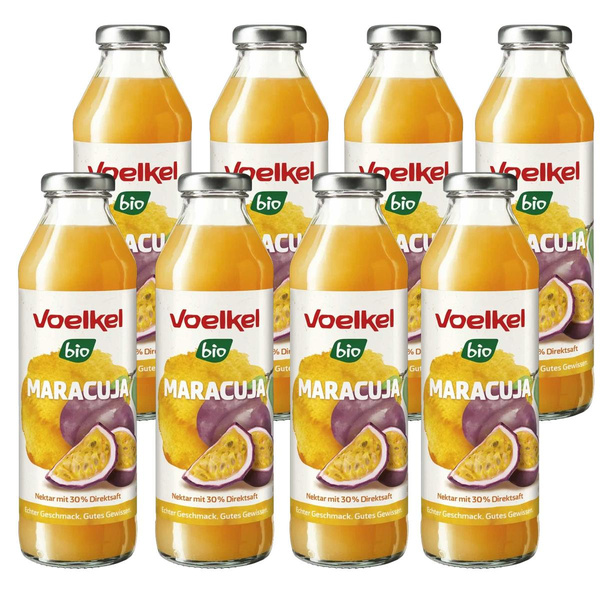 Produktfoto zu Kiste Voelkel Maracuja Nektar 8x0,5l