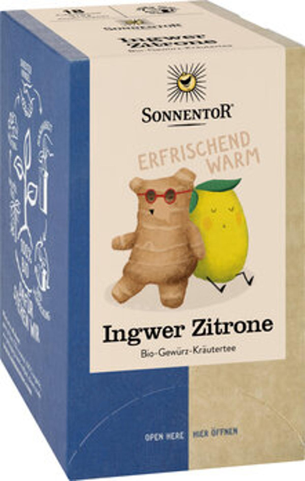 Produktfoto zu Sonnentor Ingwer Zitrone Tee 18 TB
