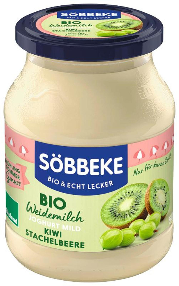 Produktfoto zu Söbbeke Joghurt Kiwi-Stachelbeere 3,8% 500g