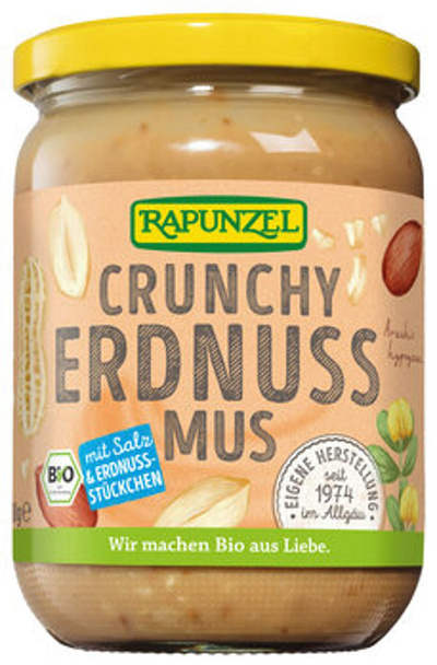 Produktfoto zu Rapunzel Erdnussmus Crunchy mit Salz 500g
