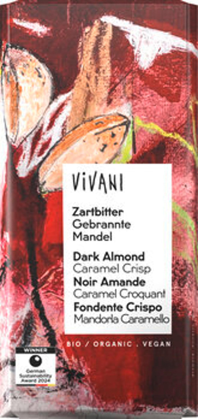 Produktfoto zu Zartbitter Gebrannte Mandel 80g