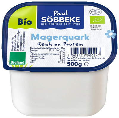 Produktfoto zu Söbbeke Quark 0,2% 500g