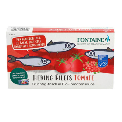 Produktfoto zu Fontaine Heringsfilet in Tomatensauce 200g