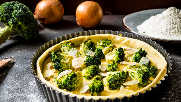 Rezeptbild für Senf-Broccoli-Quiche
