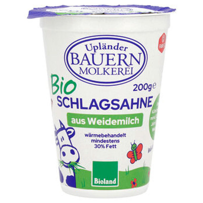 Produktfoto zu Upländer Schlagsahne 32% 200g