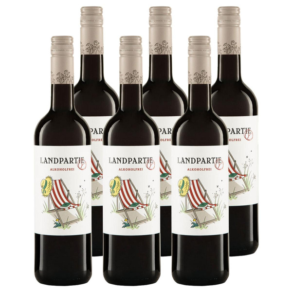 Produktfoto zu Kiste LANDPARTY rot alkoholfrei 6x0,75L