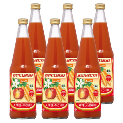 Produktfoto zu Kiste Beutelsbacher Apfel Möhren Saft 6x0,7L