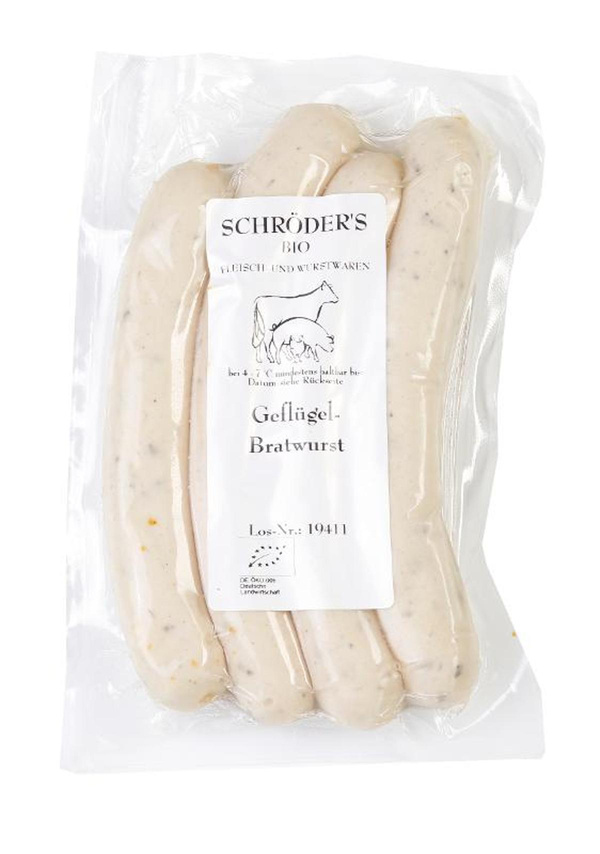 Produktfoto zu Schröders Geflügel Bratwurst ca. 200g