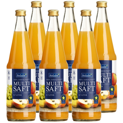 Produktfoto zu Kiste Bioladen* Multisaft 6x0,7L