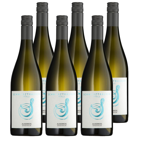 Produktfoto zu Kiste Schwarztrauber Auxerrois trocken 6x0,75L