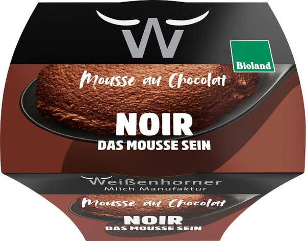 Produktfoto zu Weißenhorner Mousse au Chocolat Noir 80g