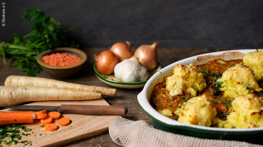 Rezeptbild für Wurzelpetersilie Kasserolle