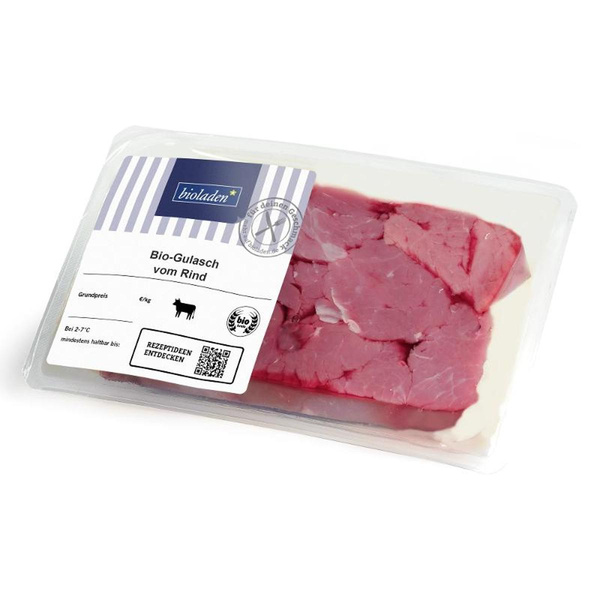 Produktfoto zu Bioladen* Gulasch vom Rind ca. 400g