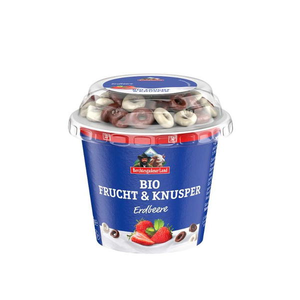 Produktfoto zu Berchtesgadener Land Frucht & Knusper Erdbeere mit Schokokringeln 137g