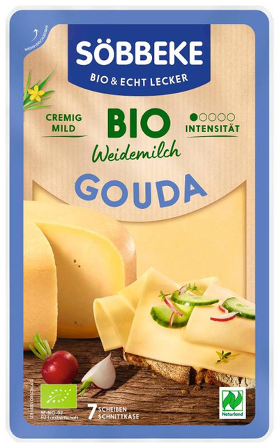Produktfoto zu Söbbeke Weidemilch Gouda jung in Scheiben 125g