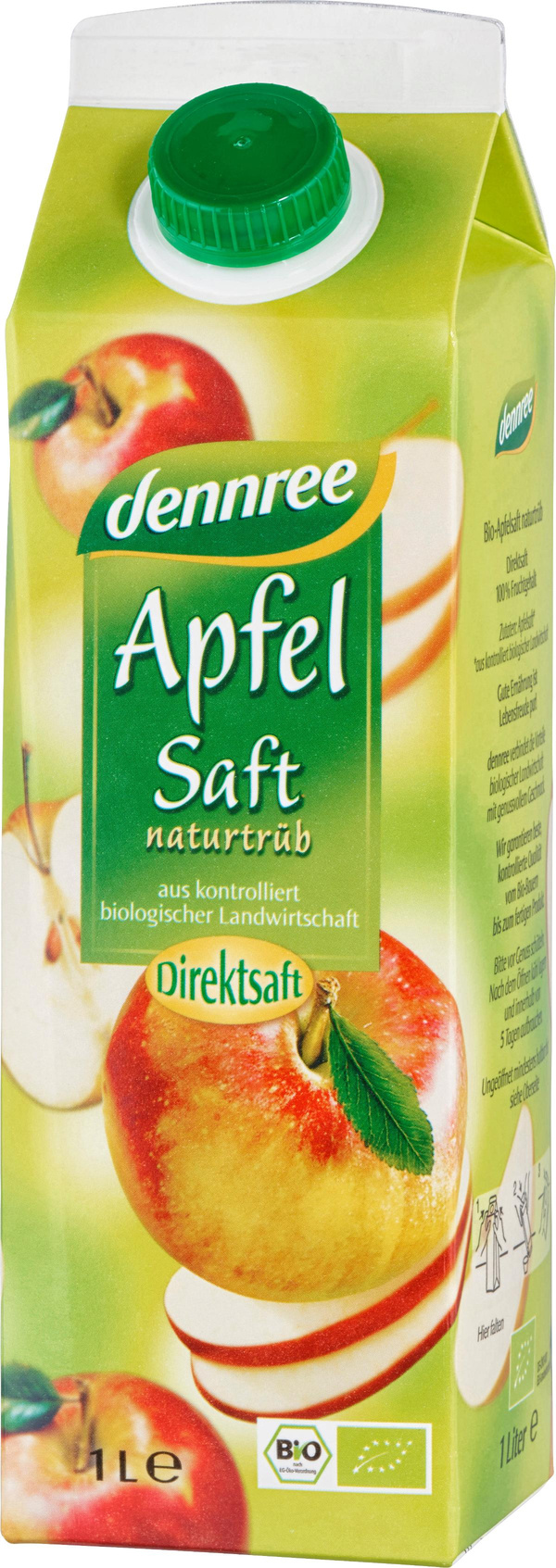 Produktfoto zu dennree Apfelsaft naturtrüb 1L